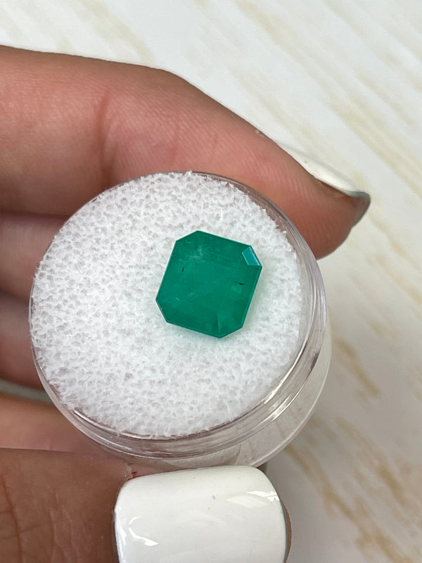 4.34 Carat 9.5x9 Forest Green Colombian Emerald-Asscher Cut