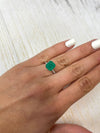 4.34 Carat 9.5x9 Forest Green Colombian Emerald-Asscher Cut