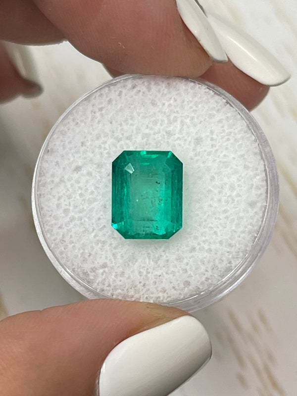 5.11 Carat 10x8 Green Natural Loose Colombian Emerald- Emerald Cut