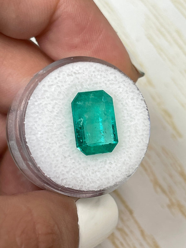 4.89 Carat 13x9 Spready Green Natural Loose- Emerald Cut