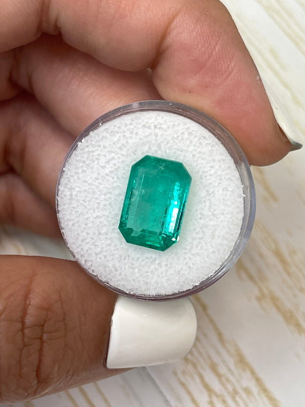 4.89 Carat 13x9 Spready Green Natural Loose- Emerald Cut