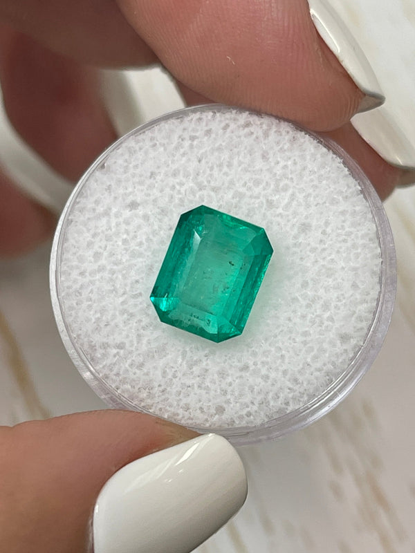 5.11 Carat 10x8 Green Natural Loose Colombian Emerald- Emerald Cut