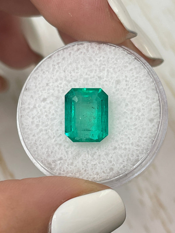 5.11 Carat 10x8 Green Natural Loose Colombian Emerald- Emerald Cut