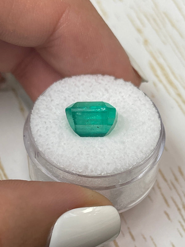 5.11 Carat 10x8 Green Natural Loose Colombian Emerald- Emerald Cut