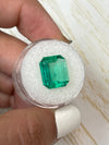 5.15 Carat 13x11 Spready Green Emerald Cut Loose Colombian Emerald-Emerald Cut