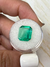 5.15 Carat 13x11 Spready Green Emerald Cut Loose Colombian Emerald-Emerald Cut