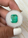 5.15 Carat 13x11 Spready Green Emerald Cut Loose Colombian Emerald-Emerald Cut