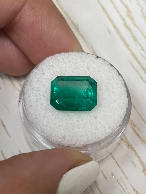 5.20 Carat 12x10 Fine Quality Natural Loose Colombian Emerald-Classic Emerald Cut