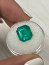 5.84 Carat GIA CERTIFIED Intense Bluish Green Natural Loose Colombian Emerald-Asscher Cut