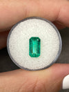 2.15 Carat 11x6 Luminous Elongated Emerald Cut with Clipped Corners