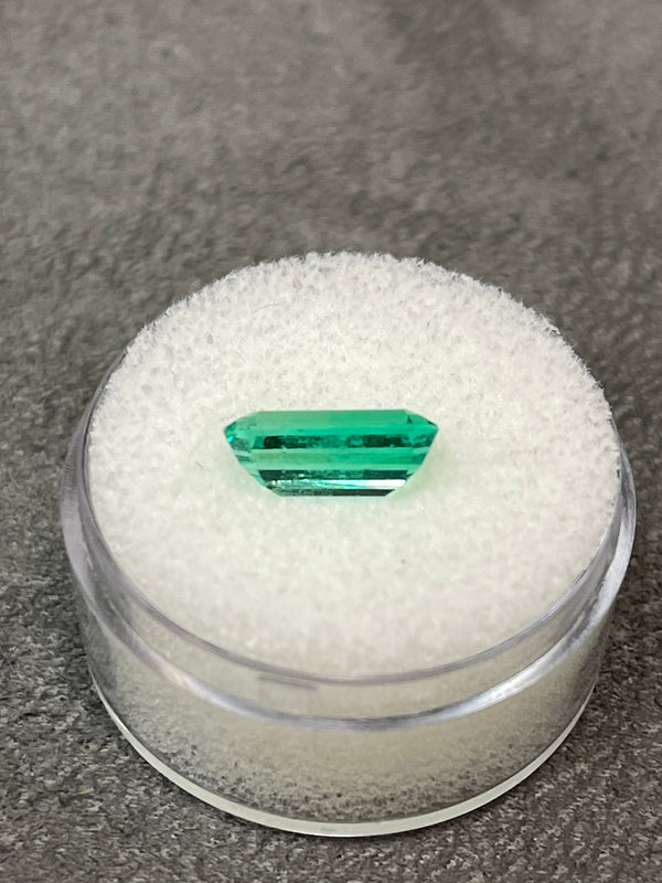 2.15 Carat 11x6 Luminous Elongated Emerald Cut with Clipped Corners