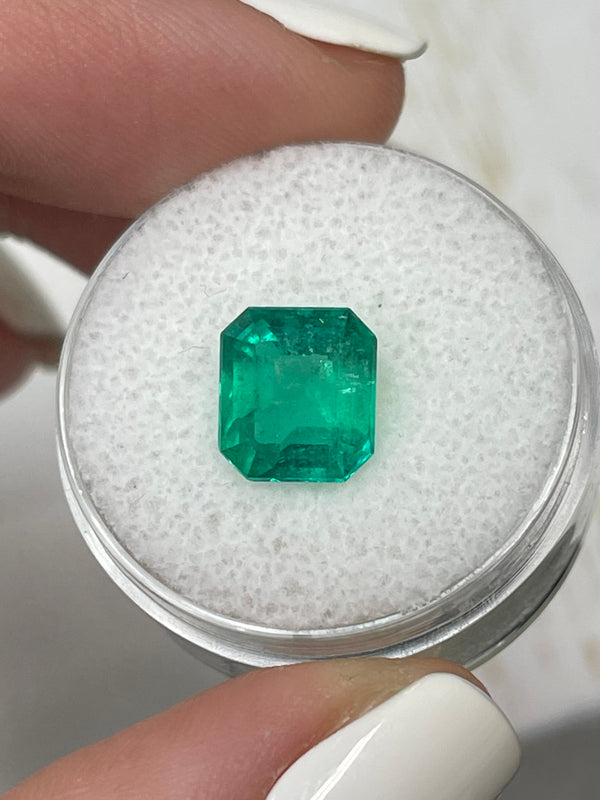 2.63 Carat Deep Bluish Natural Loose Colombian Emerald- Emerald Cut