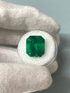 Large 12.81 Carat GRS Minor Oil Vivid Green Colombian Emerald-Loose