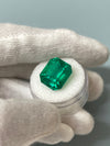 Large 12.81 Carat GRS Minor Oil Vivid Green Colombian Emerald-Loose
