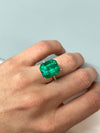 Large 12.81 Carat GRS Minor Oil Vivid Green Colombian Emerald-Loose