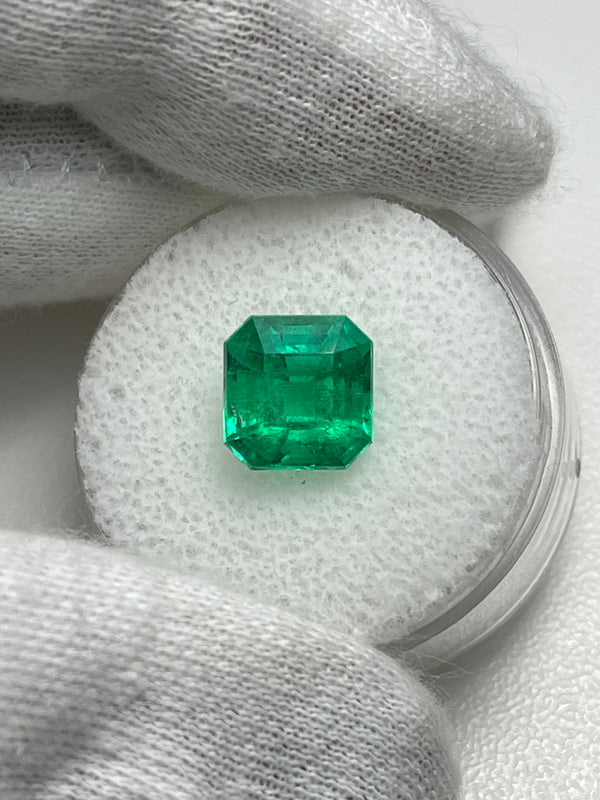3.37 Carat AAA Vivid Muzo Natural Loose Colombian Emerald-Asscher Cut
