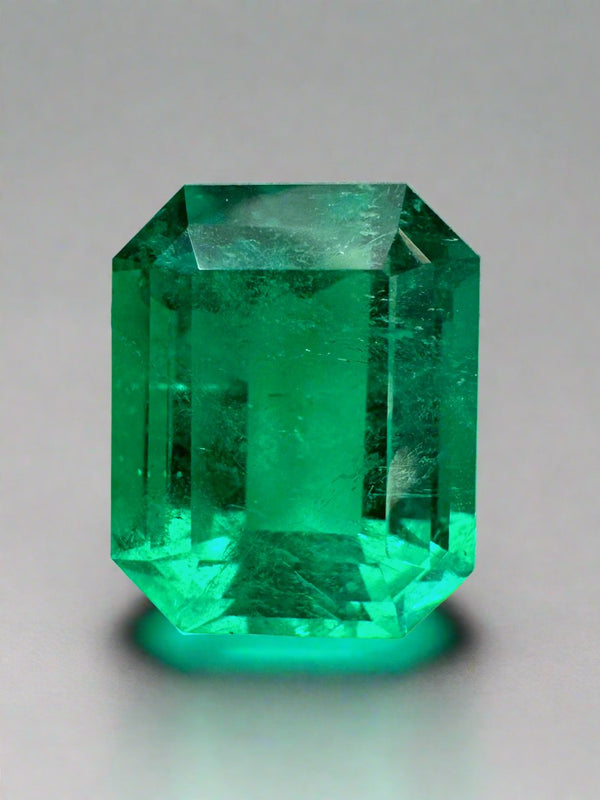 4.24 Carat 11x9 AAA+ Classic Green Natural Loose Colombian- Emerald Cut