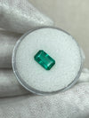 1.13 Carat VVS Crystal Clear Bluish Green Colombian Emerald- Emerald Cut