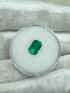 1.45 Carat 8.4x5.6 Vivid Green Colombian Emerald with Clipped Corners- Emerald Cut