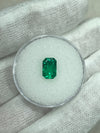 1.45 Carat 8.4x5.6 Vivid Green Colombian Emerald with Clipped Corners- Emerald Cut