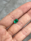1.45 Carat 8.4x5.6 Vivid Green Colombian Emerald with Clipped Corners- Emerald Cut
