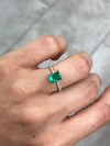 1.45 Carat 8.4x5.6 Vivid Green Colombian Emerald with Clipped Corners- Emerald Cut