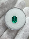 1.49 Carat 8x6 Vivid Bluish Green Classic Colombian Emerald- Emerald Cut
