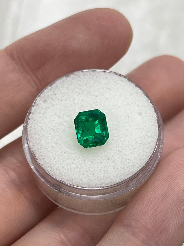 1.75 Carat 7.5x6.75 AAA+ Investment Gem Vivid Muzo Green Loose Colombian Emerald- Emerald Cut