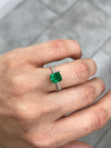 1.75 Carat 7.5x6.75 AAA+ Investment Gem Vivid Muzo Green Loose Colombian Emerald- Emerald Cut