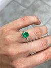 1.82 Carat 8x7 Vivacious Vivid Yellowish Green Loose Colombian Emerald-Emerald Cut