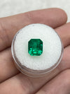 2.78 Carat 9x8 Vivid Green Chunky Emerald Cut Loose Colombian Emerald