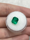 2.78 Carat 9x8 Vivid Green Chunky Emerald Cut Loose Colombian Emerald