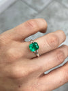 2.78 Carat 9x8 Vivid Green Chunky Emerald Cut Loose Colombian Emerald
