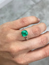 3.26 Carat Vivid Yellowish Green Colombian Emerald-Emerald Cut