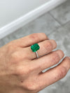 4.16 Carat 10.5x8.9 Vivid Green Natural Colombian Emerald-Emerald Cut