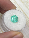 2.57 Carat 8.6x8.3 Minty Art Deco Loose Colombian Emerald-Asscher Cut Clipped Corners