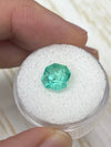 2.57 Carat 8.6x8.3 Minty Art Deco Loose Colombian Emerald-Asscher Cut Clipped Corners