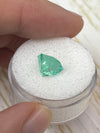 2.57 Carat 8.6x8.3 Minty Art Deco Loose Colombian Emerald-Asscher Cut Clipped Corners