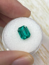 2.71 Carat AAA+ GIA Certified 9x7.5 Vivid Bluish Green Natural Loose Colombian Emerald- Emerald Cut