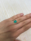2.71 Carat AAA+ GIA Certified 9x7.5 Vivid Bluish Green Natural Loose Colombian Emerald- Emerald Cut