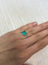 2.71 Carat AAA+ GIA Certified 9x7.5 Vivid Bluish Green Natural Loose Colombian Emerald- Emerald Cut