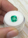2.71 Carat Electric Yellowish Green Natural Loose Colombian Emerald- Asscher Cut