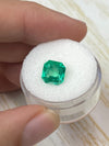 2.71 Carat Electric Yellowish Green Natural Loose Colombian Emerald- Asscher Cut