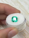 2.71 Carat Electric Yellowish Green Natural Loose Colombian Emerald- Asscher Cut
