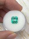 2.73 Carat 9x8 Medium Green Natural Loose Colombian Emerald- Emerald Cut