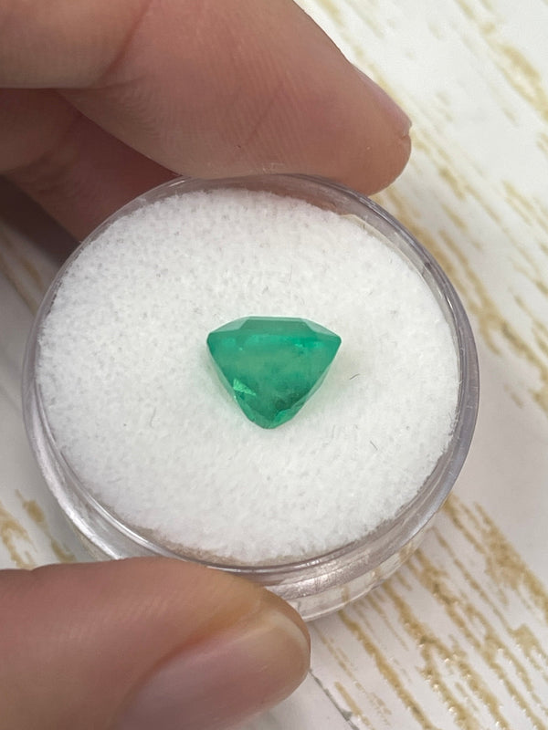 2.78 Carat 8.5x7.9 Yellowish Green Natural Loose Colombian Emerald- Asscher Cut