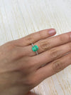 2.78 Carat 8.5x7.9 Yellowish Green Natural Loose Colombian Emerald- Asscher Cut
