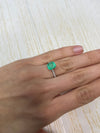 2.78 Carat 8.5x7.9 Yellowish Green Natural Loose Colombian Emerald- Asscher Cut
