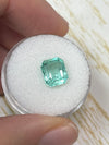 2.87 Carat 9x8 Seafoam Green Natural Loose Colombian Emerald- Emerald Cut