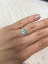 2.87 Carat 9x8 Seafoam Green Natural Loose Colombian Emerald- Emerald Cut